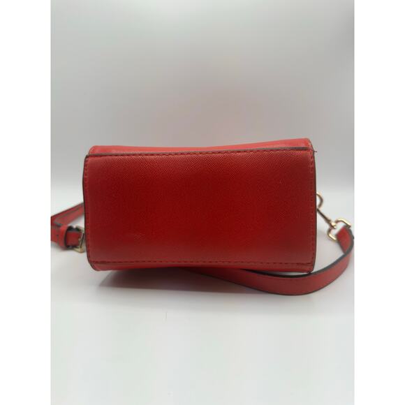 Carpisa Red Faux Leather Crossbody Satchel Top Handle Bag Removable Strap - Picture 4 of 10